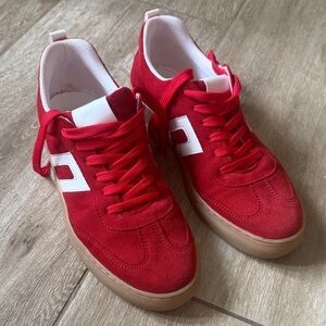 Cruza Red Sneakers with White Accent size 10 women or 41